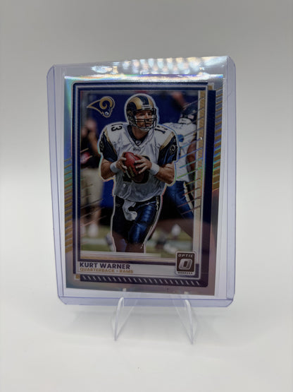 2025 Donruss Optic Kurt Warner Silver Holo Prizm #27 Rams HOF Legend