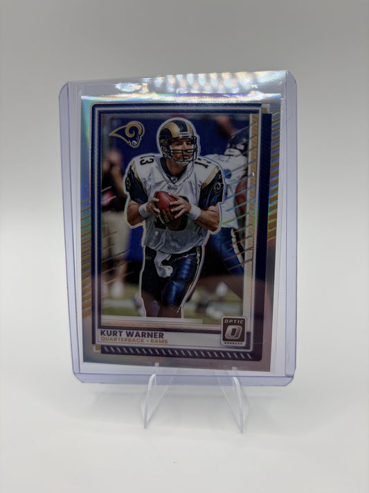 2025 Donruss Optic Kurt Warner Silver Holo Prizm #27 Rams HOF Legend