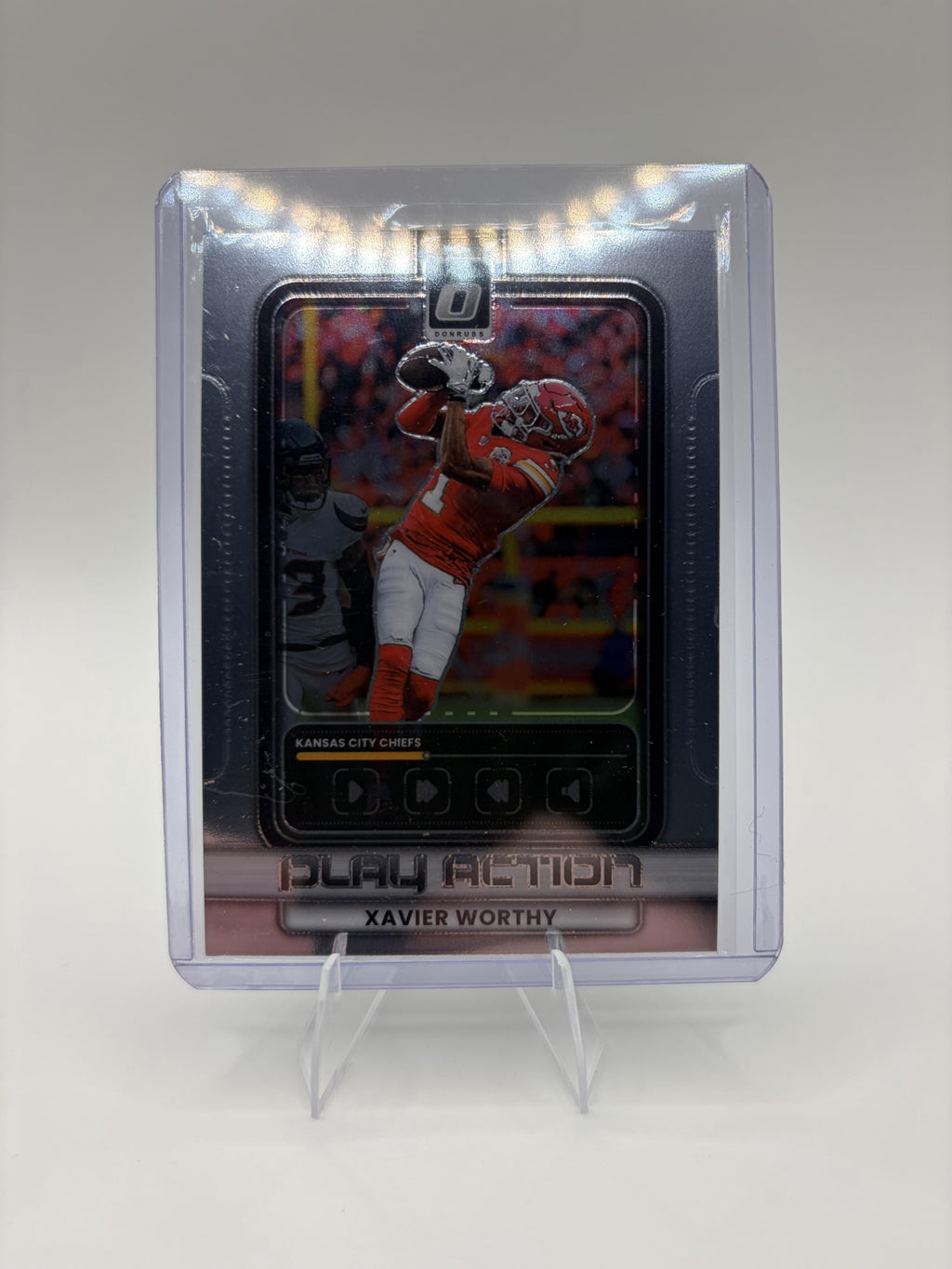 2025 Donruss Optic Xavier Worthy Card Play Action Kansas City Chiefs #3