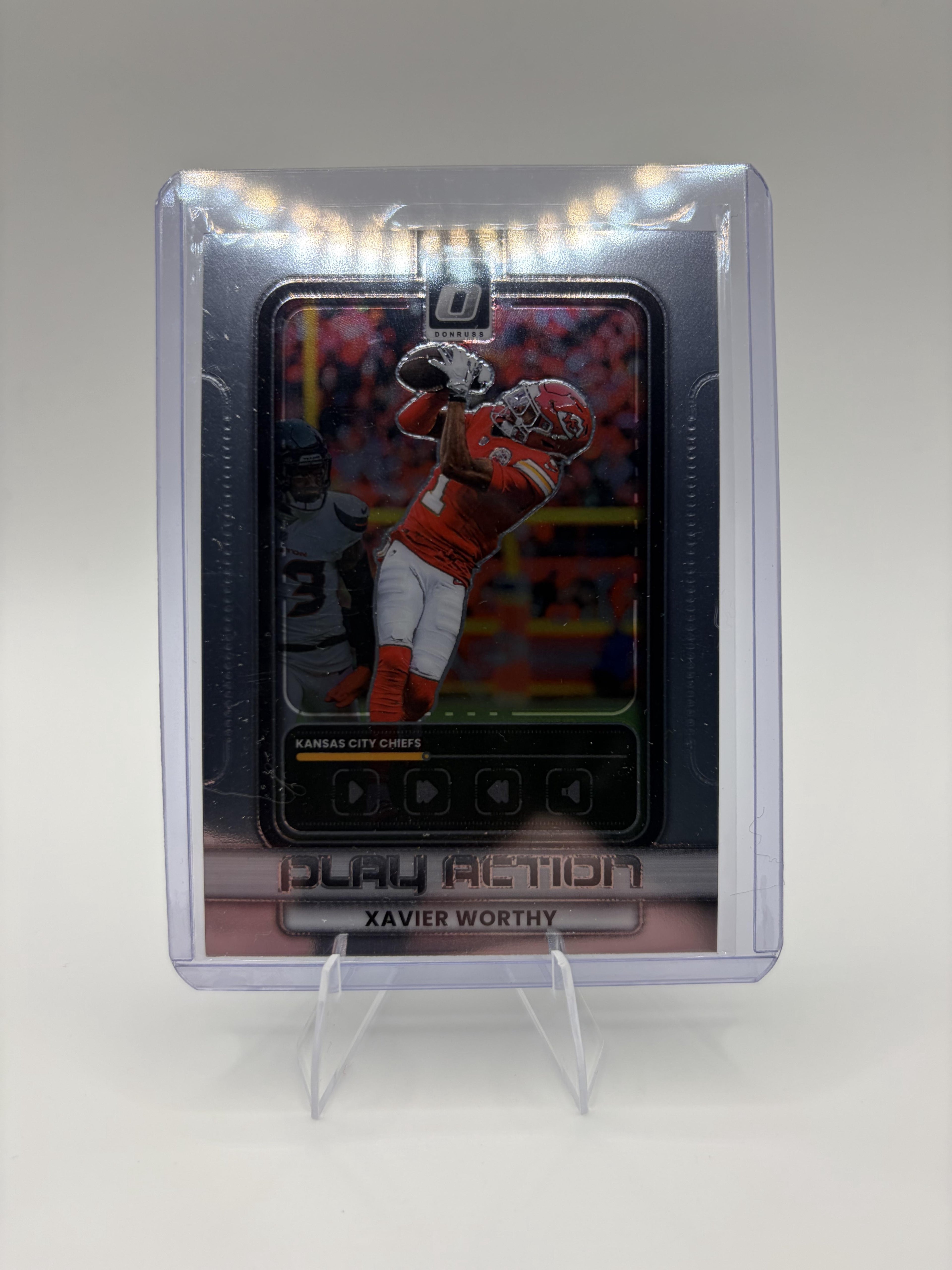 2025 Donruss Optic Xavier Worthy Card Play Action Kansas City Chiefs #3