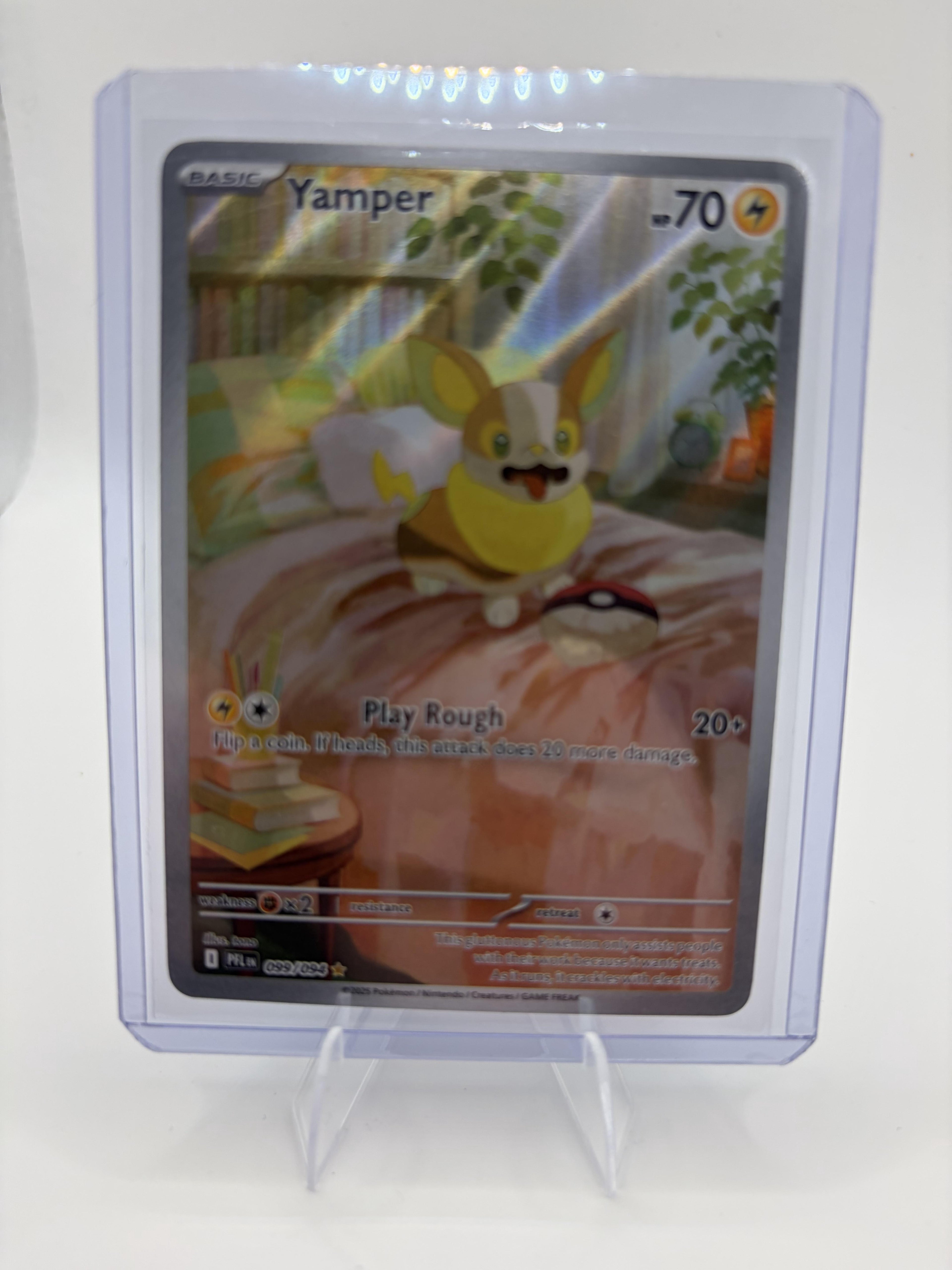 Yamper 099/094 Illustration Rare Phantasmal Flames Pokemon TCG NM IR Full Art