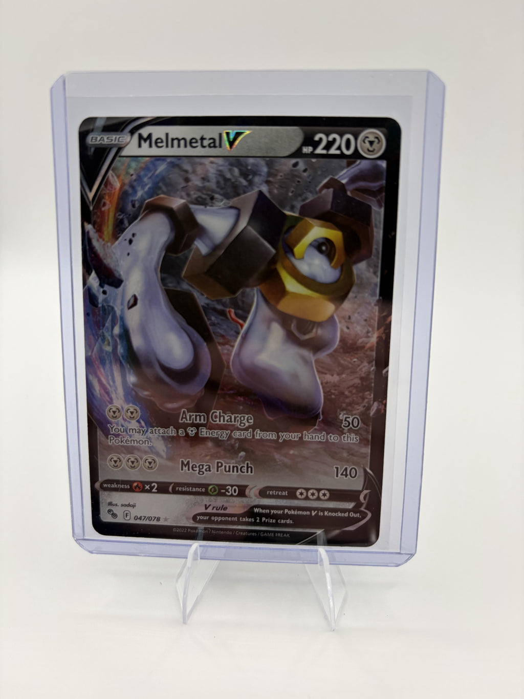 Melmetal V 047/078 Pokemon GO Set TCG NM Holo Ultra Rare 220 HP