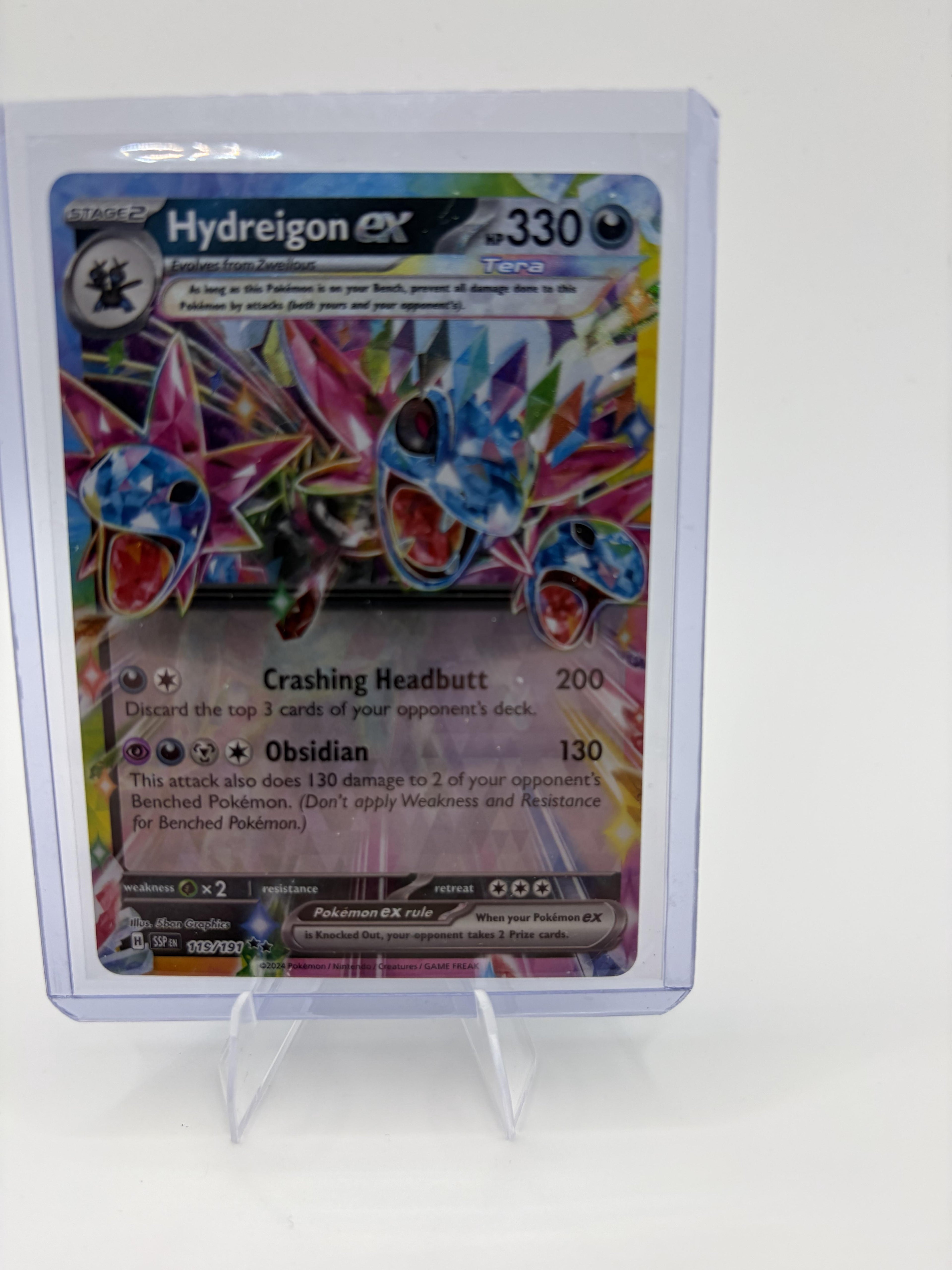 Hydreigon ex 119/191 Surging Sparks Pokemon TCG NM Holo Tera ex Rare