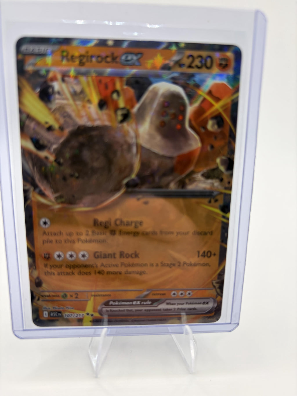 Regirock ex 107/217 Double Rare Ascended Heroes Pokemon TCG NM Holo