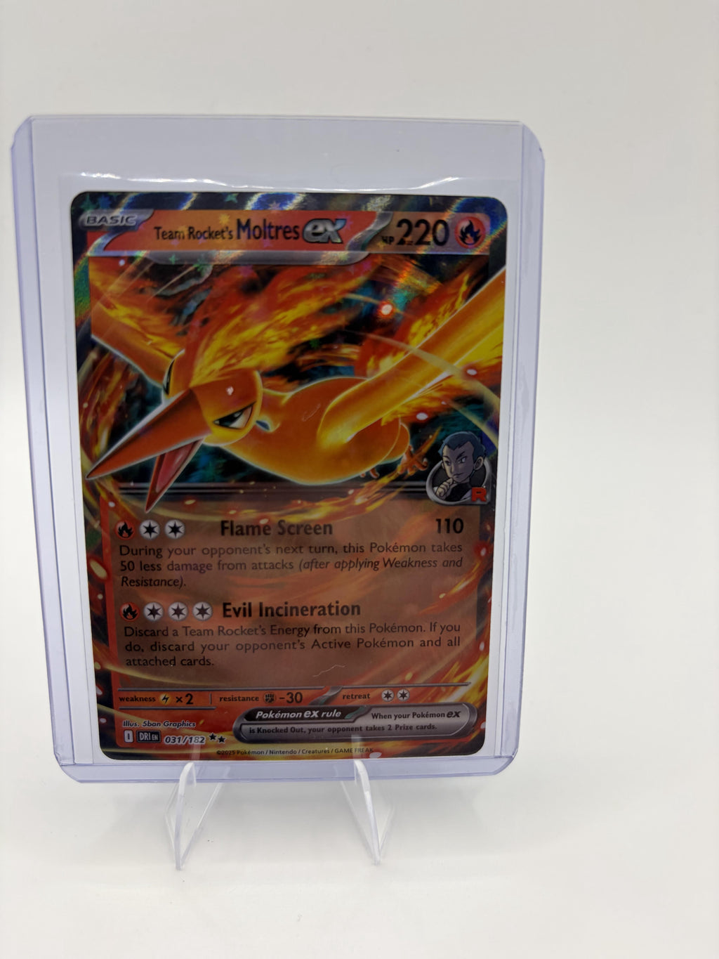 Team Rocket's Moltres ex 031/182 Destined Rivals Pokemon TCG NM Ultra Rare
