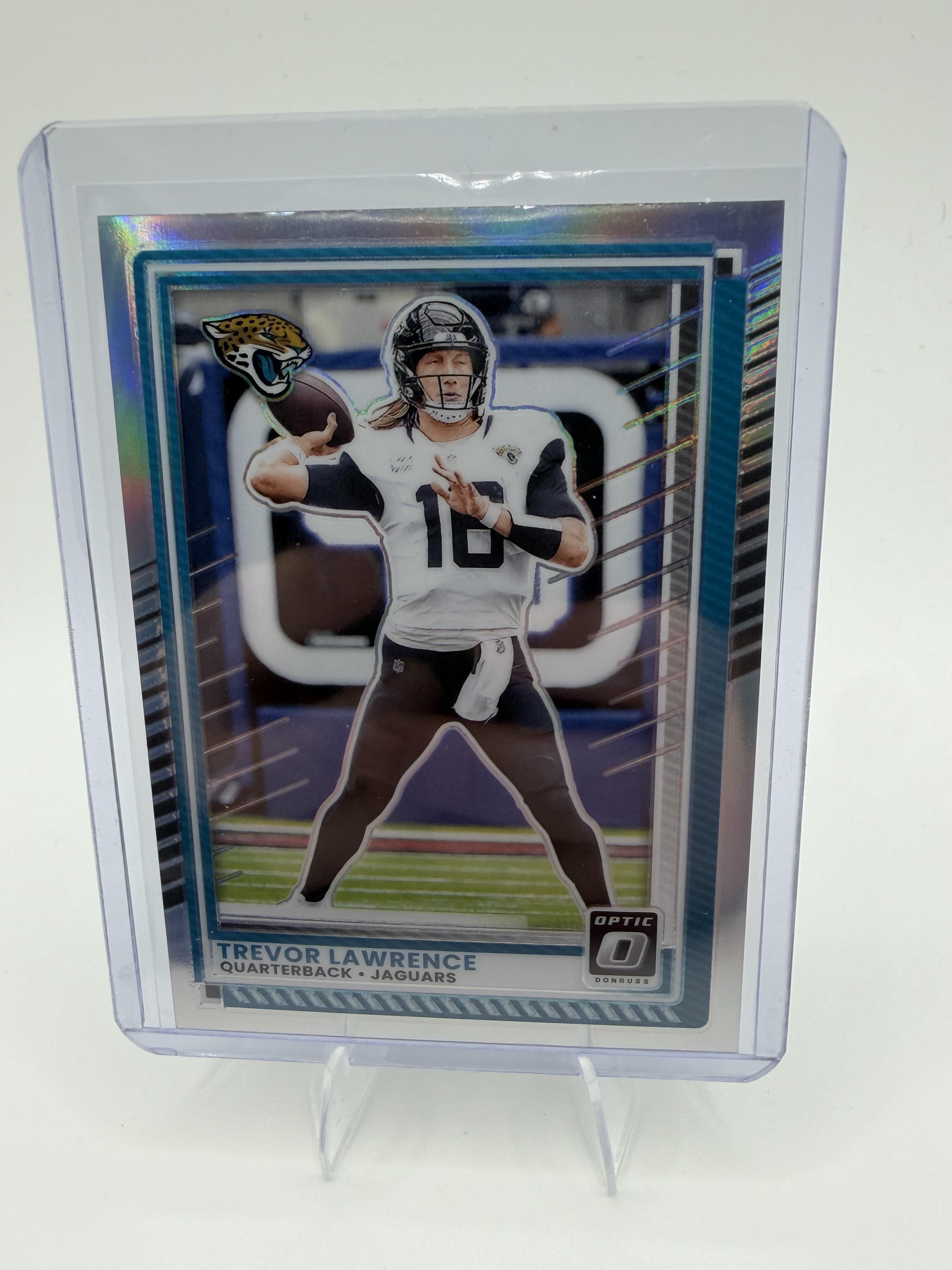 2025 Donruss Optic Trevor Lawrence Card Silver holo Jacksonville Jaguars #146