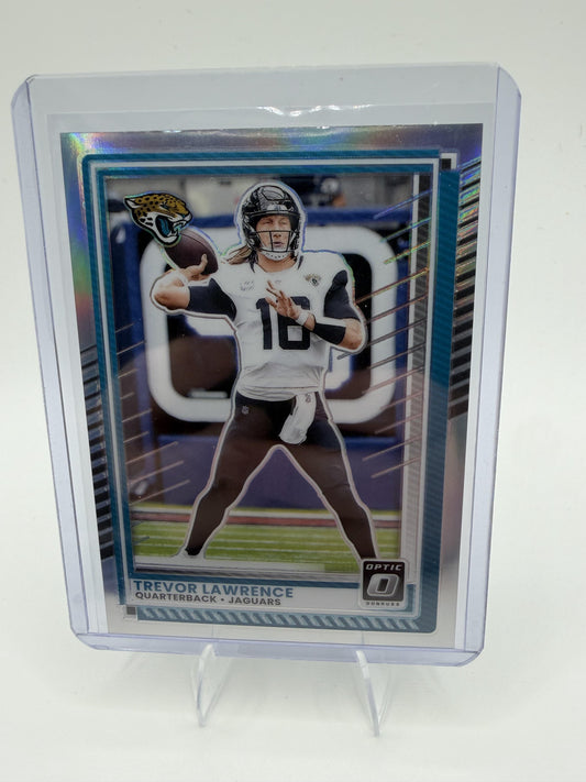 2025 Donruss Optic Trevor Lawrence Card Silver holo Jacksonville Jaguars #146