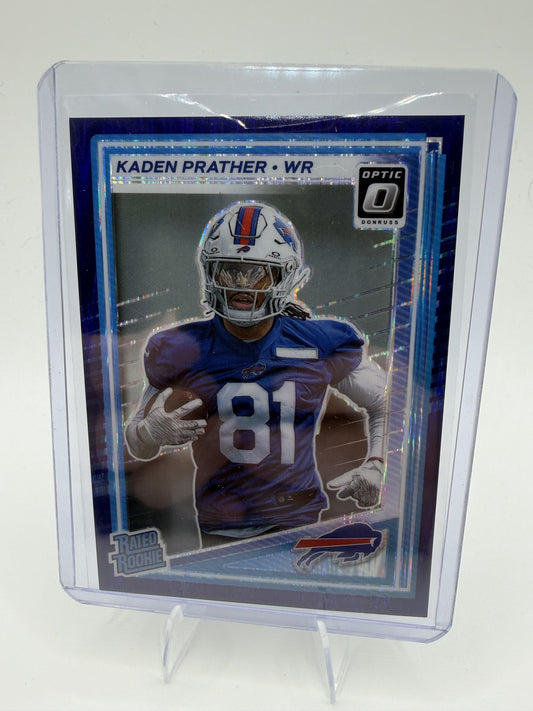 2025 Donruss Optic Kaden Prather Card Blue SN,RC Buffalo Bills #291