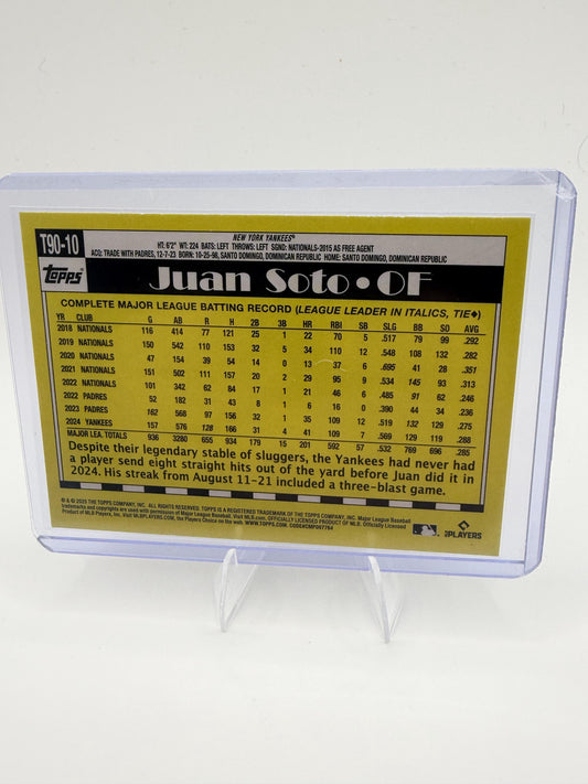 2025 Topps Juan Soto Card 1990 Topps Baseball 35th Anniversary Series 1 Yankees