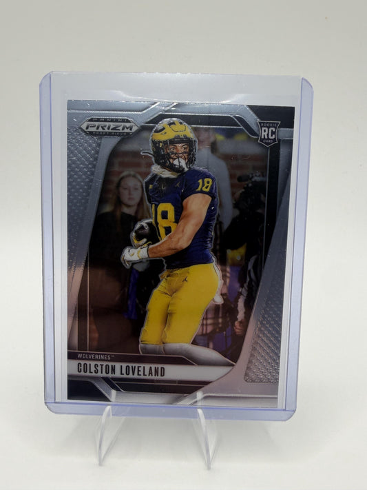 2025 Panini Prizm Draft Picks Colston Loveland Card Michigan Wolverines #67