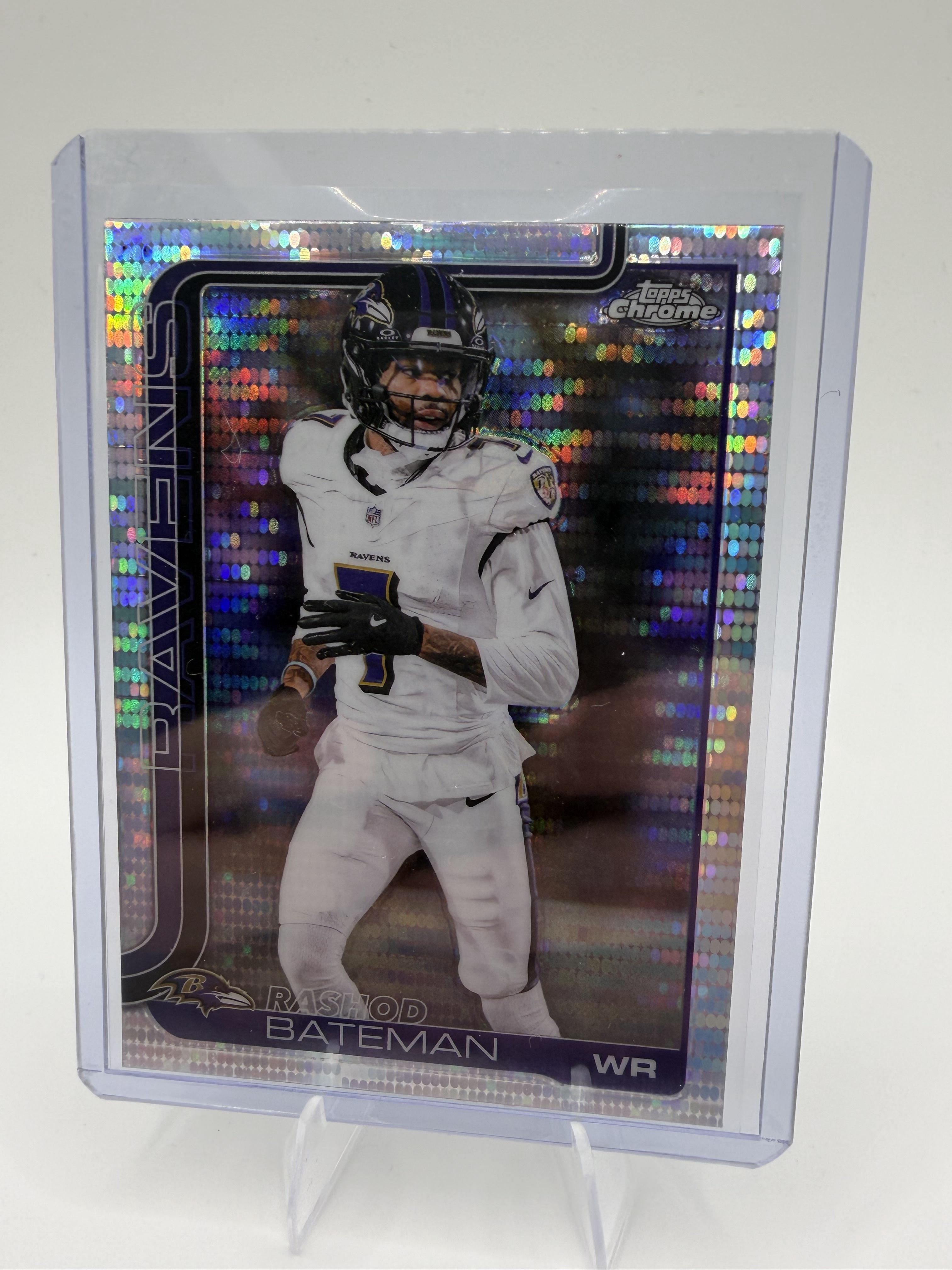 2025 Topps Chrome Rashod Bateman #21 Pulsar Refractor Baltimore Ravens