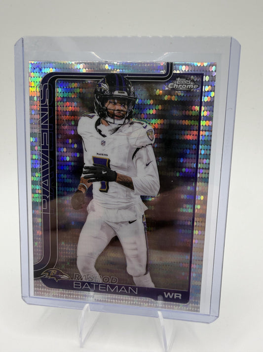 2025 Topps Chrome Rashod Bateman #21 Pulsar Refractor Baltimore Ravens