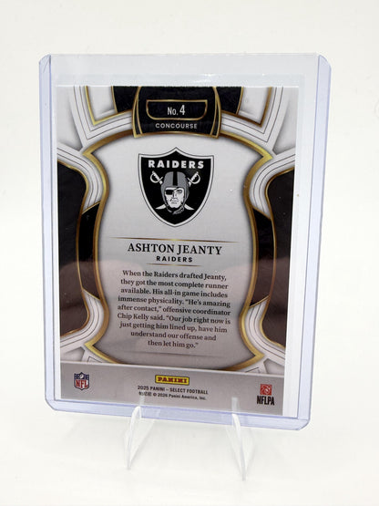 2025 Panini Select Ashton Jeanty Card RC Las Vegas Raiders #4