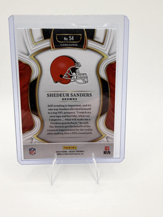 2025 Panini Select Shedeur Sanders Card Cleveland Browns #54