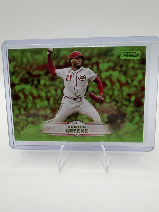 2025 Stadium Club Hunter Greene Card Lime Green Cincinnati Reds #92