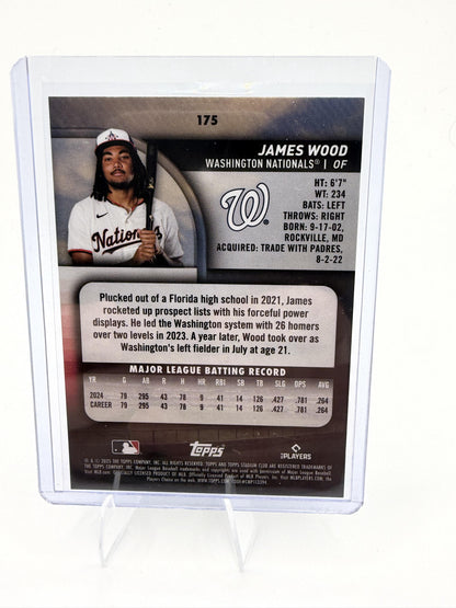 2025 Stadium Club James Wood Card Lime Green RC Washington Nationals #175