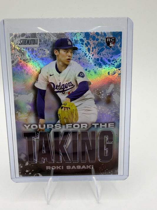 2025 Stadium Club Roki Sasaki RC #YK-10 Rainbow Foil Yours For The Taking