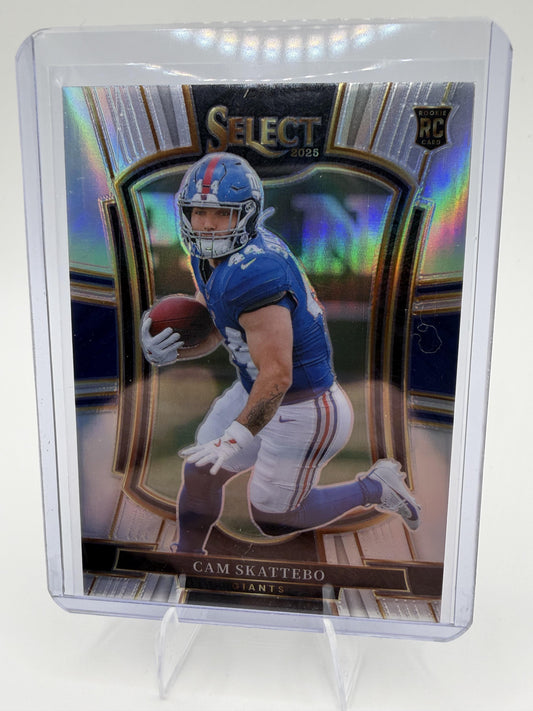 2025 Panini Select Cam Skattebo Card Silver Prizm New York Giants #195