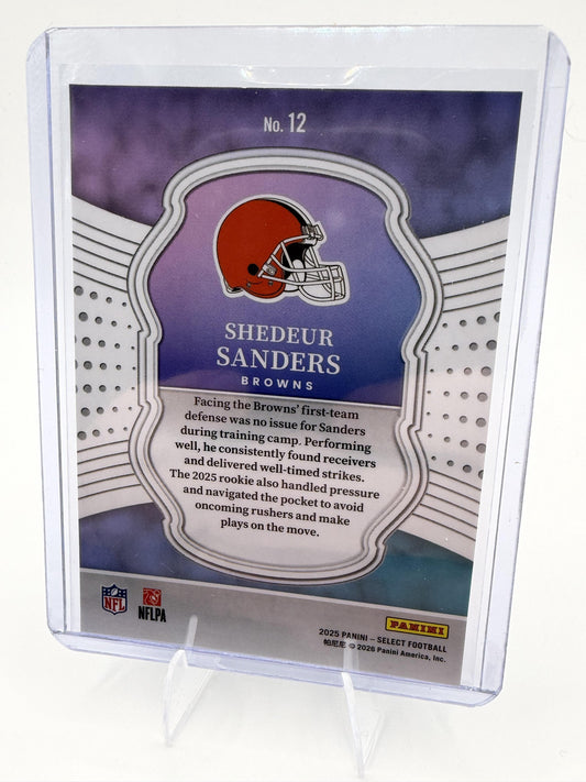 2025 Panini Select Shedeur Sanders Card Select Certified Rookies  Browns #12