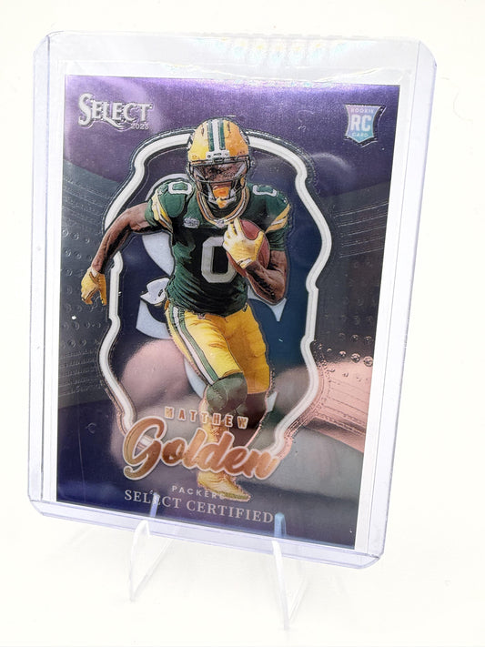 2025 Panini Select Matthew Golden Card Select Certified Rookies  Packers #18