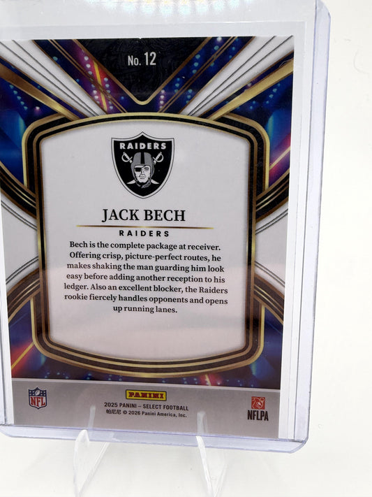 2025 Panini Select Jack Bech Card Select Future Las Vegas Raiders #12