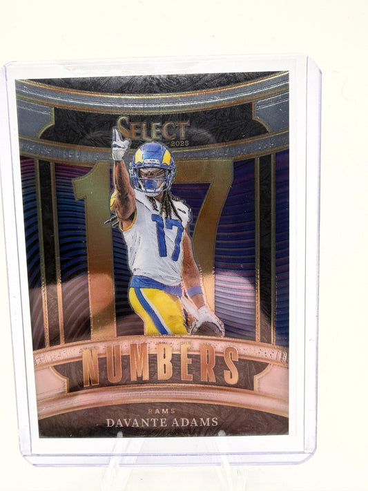 2025 Panini Select Davante Adams Numbers #12 Los Angeles Rams WR Insert