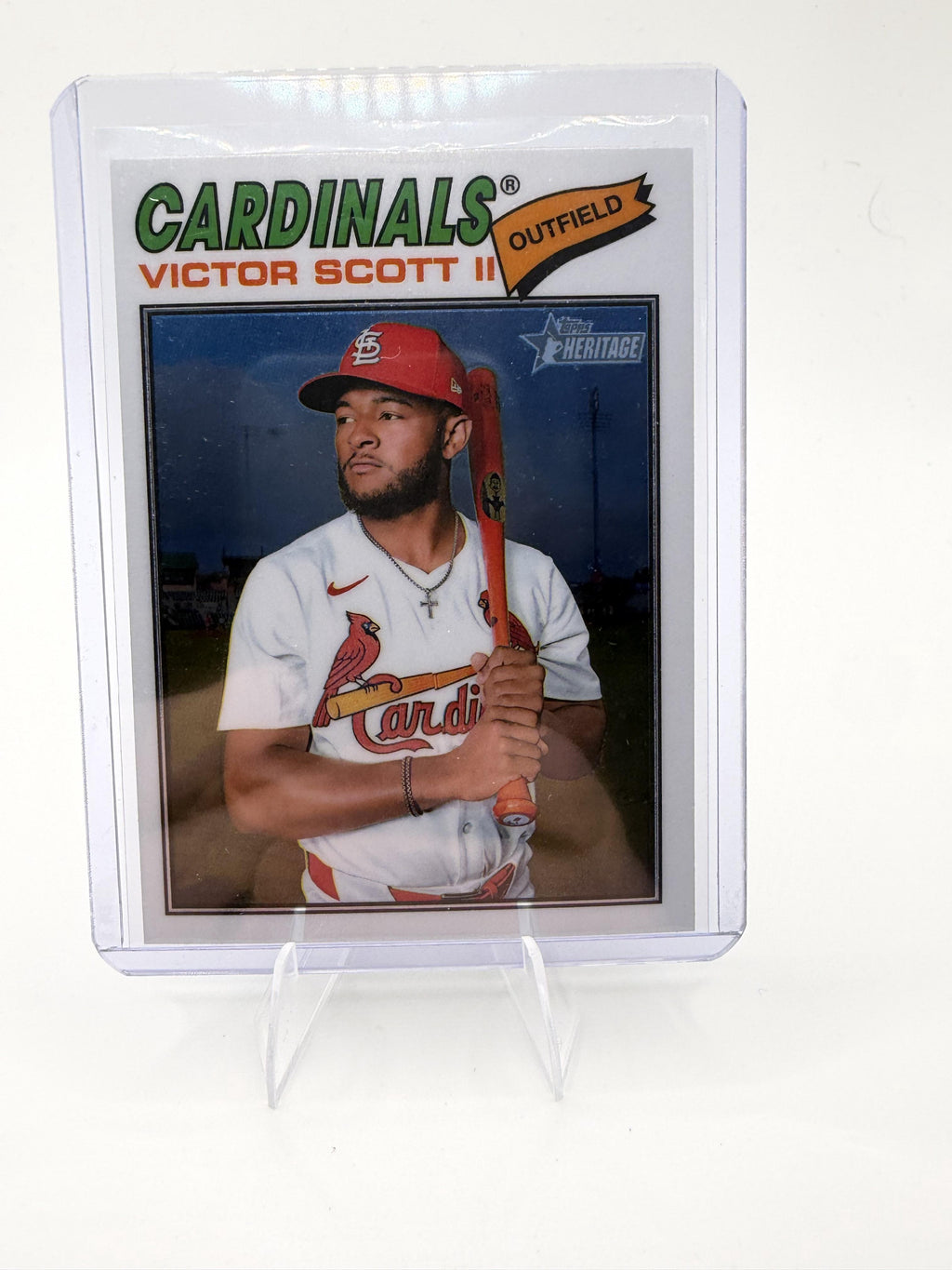 2026 Topps Heritage Victor Scott II Card Chrome St. Louis Cardinals #318