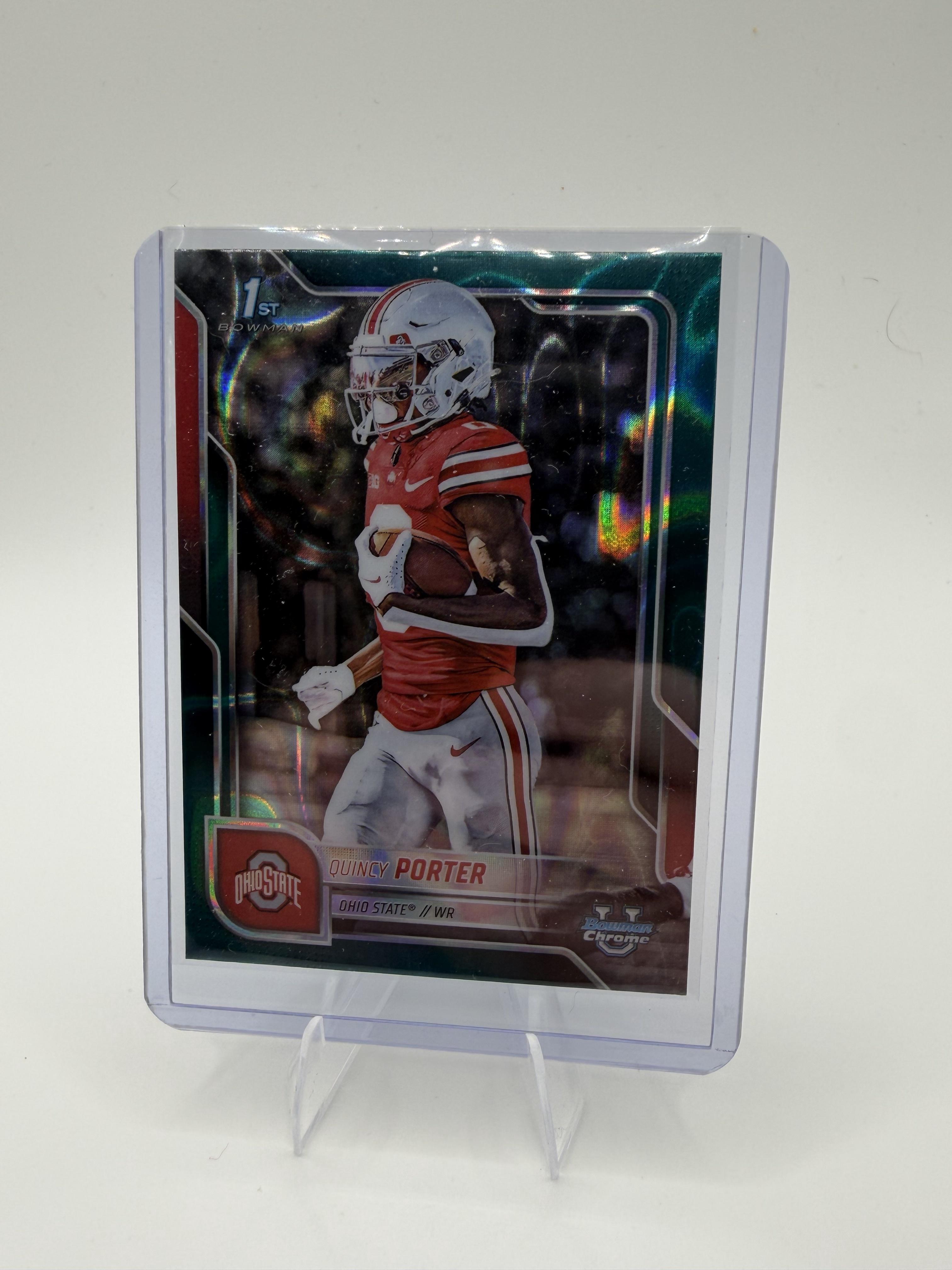 2025 Bowman Chrome Quincy Porter 1st Bowman GREEN LAVA REFRACTOR Ohio State
