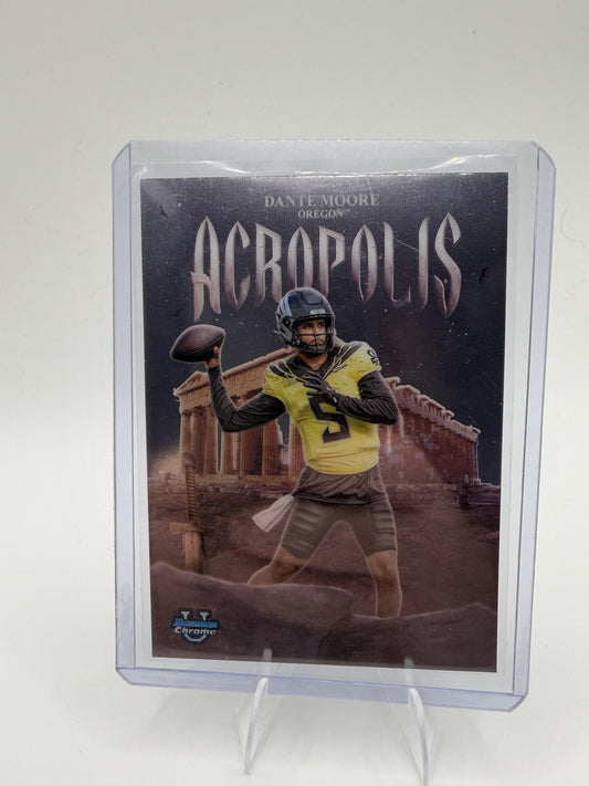 2025 Bowman University Chrome Dante Moore Card Acropolis Oregon Ducks #A-7