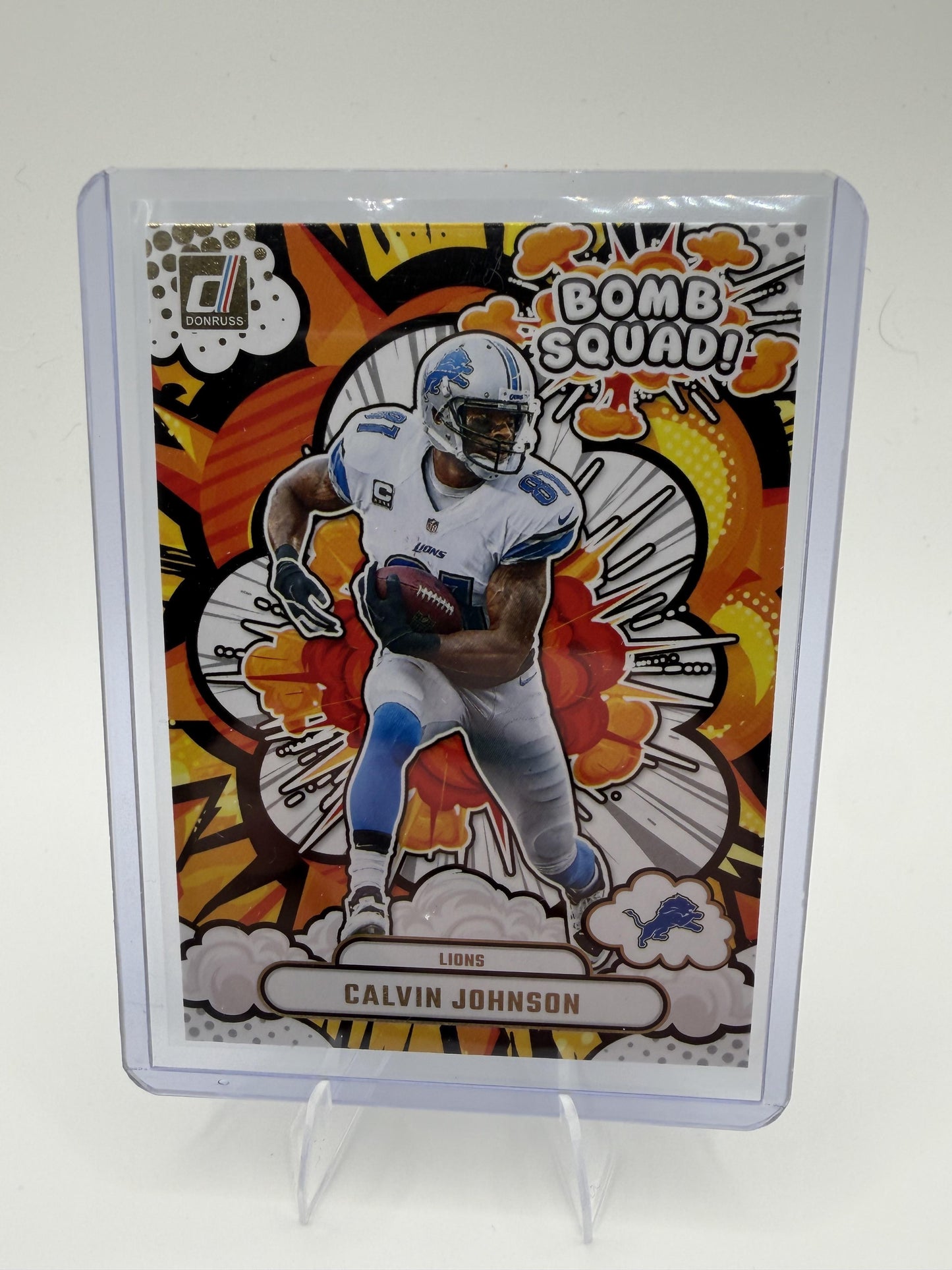 2025 Donruss Calvin Johnson Card Bomb Squad Detroit Lions #BS-CJN
