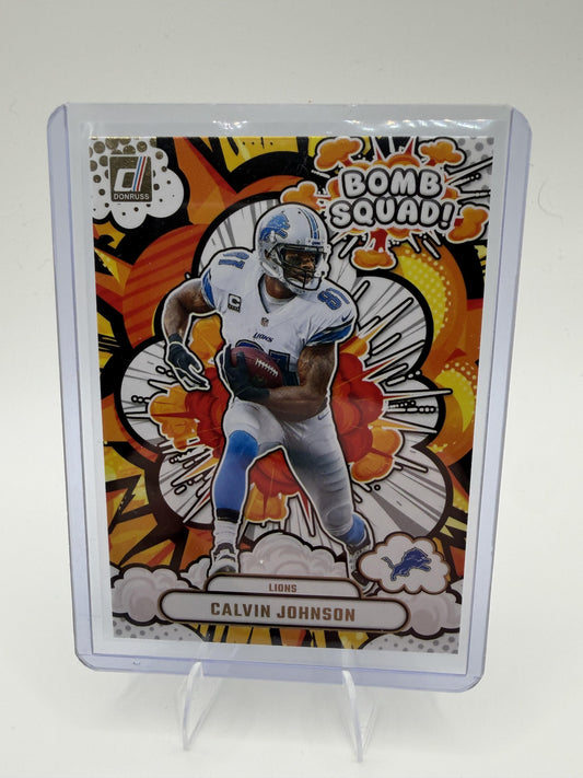 2025 Donruss Calvin Johnson Card Bomb Squad Detroit Lions #BS-CJN