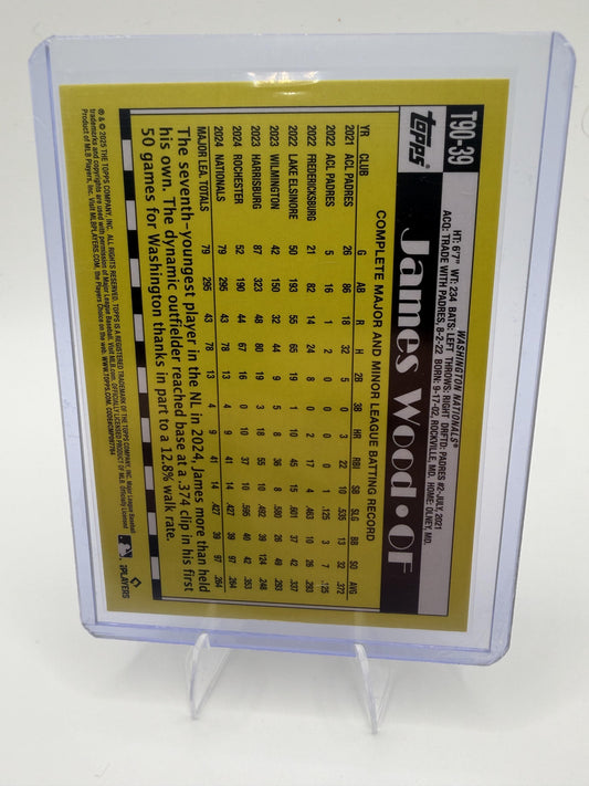 2025 Topps James Wood Card 1990 Topps Baseball 35th Anniversary Red  Nationals