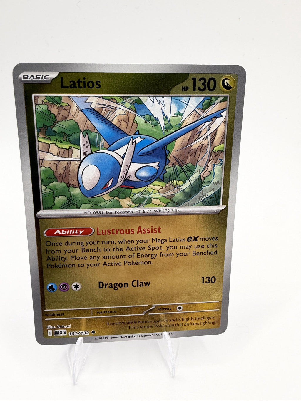 Latios 101/132 Holo Rare Mega Evolution MEG Pokemon 2025 Scarlet & Violet