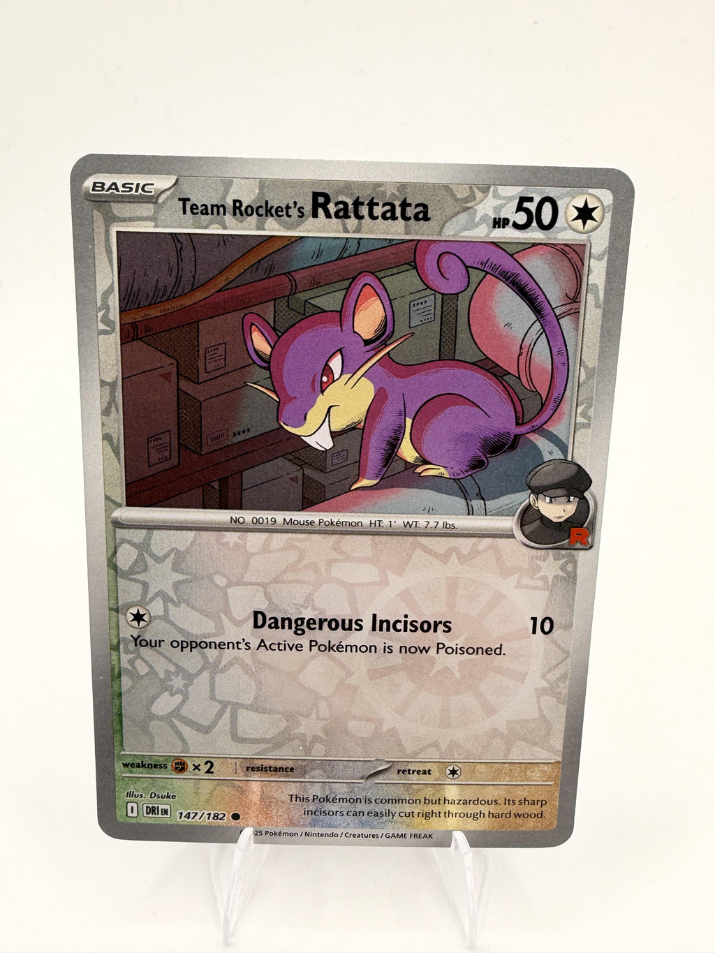 Team Rocket's Rattata 147/182 Destined Rivals DRI Pokemon 2025 NM
