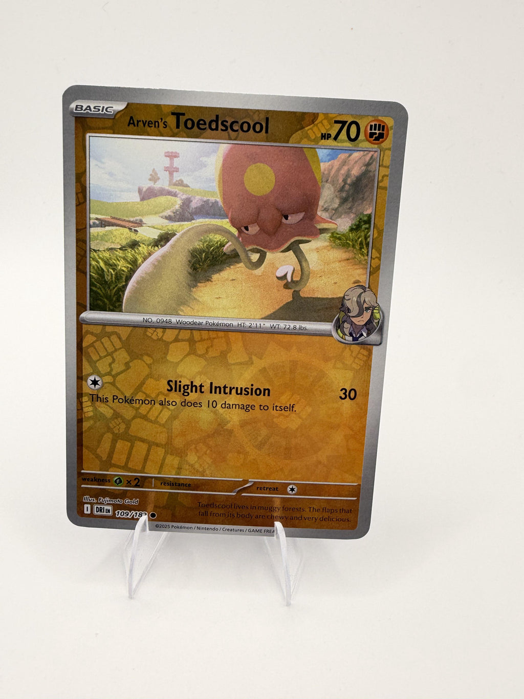 Arven's Toedscool 109/182 Destined Rivals DRI Pokemon 2025 NM Reverse Holo