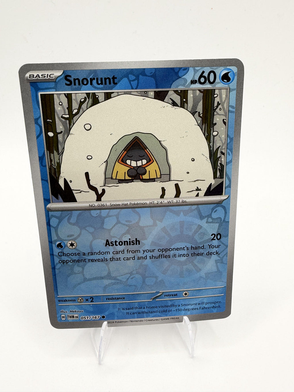 Snorunt 051/167 Reverse Holo Twilight Masquerade TWM Pokemon 2024 NM
