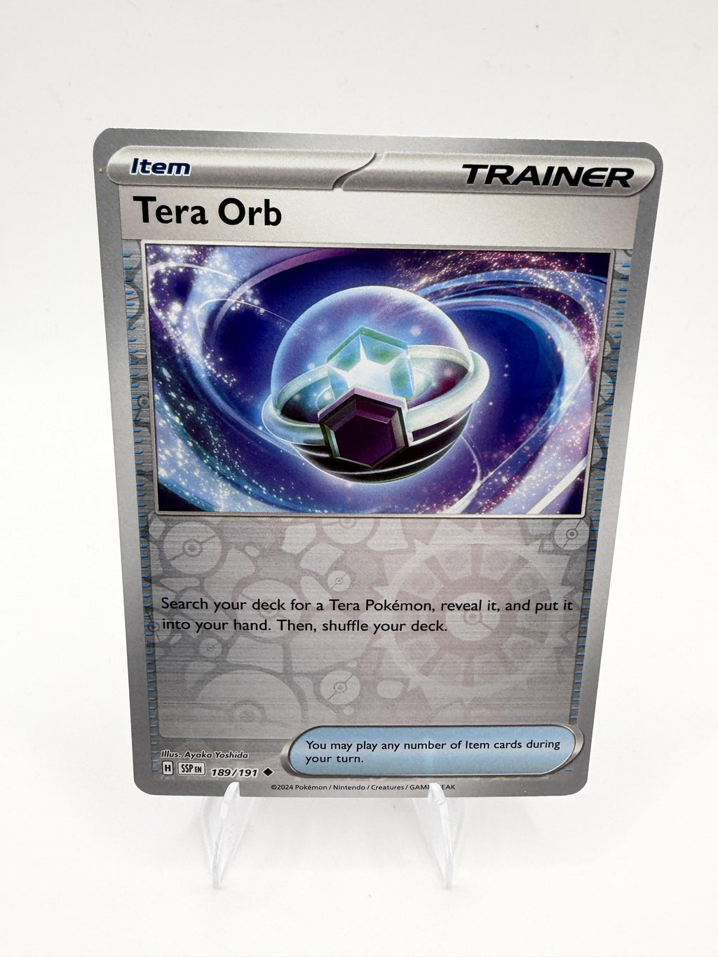 Tera Orb 189/191 Reverse Holo Surging Sparks SSP Trainer Item 2024 NM