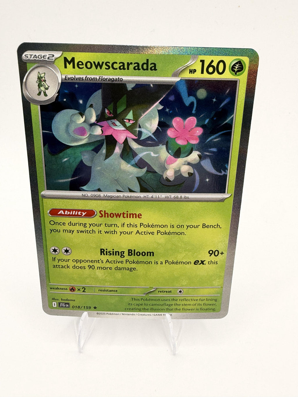 Meowscarada 018/159 Holo Rare Journey Together JTG Pokemon 2025 NM
