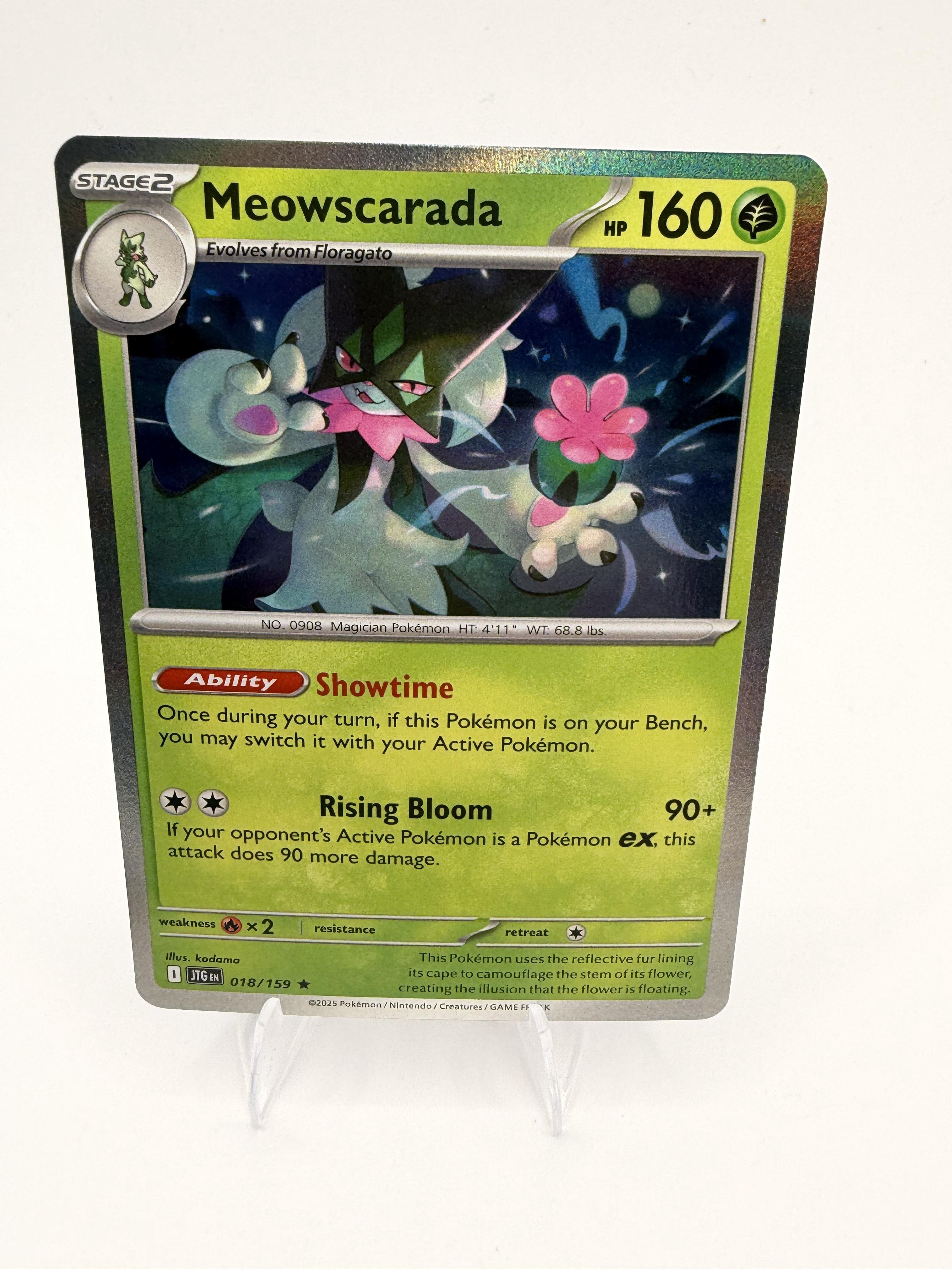 Meowscarada 018/159 Holo Rare Journey Together JTG Pokemon 2025 NM