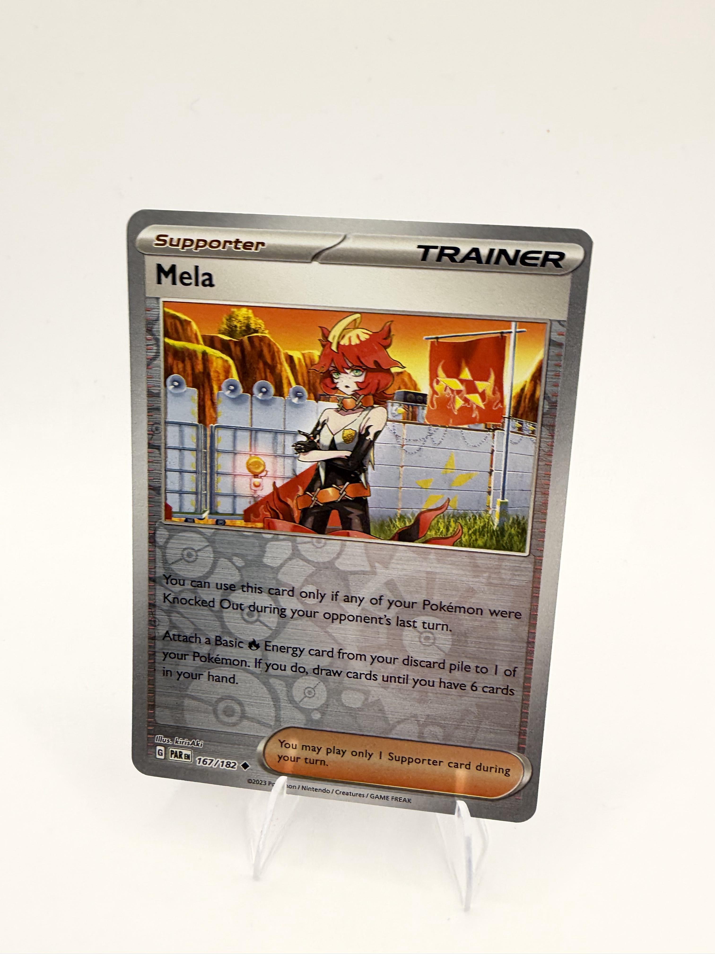 Mela 167/182 Reverse Holo Supporter Paradox Rift Pokemon 2023 NM