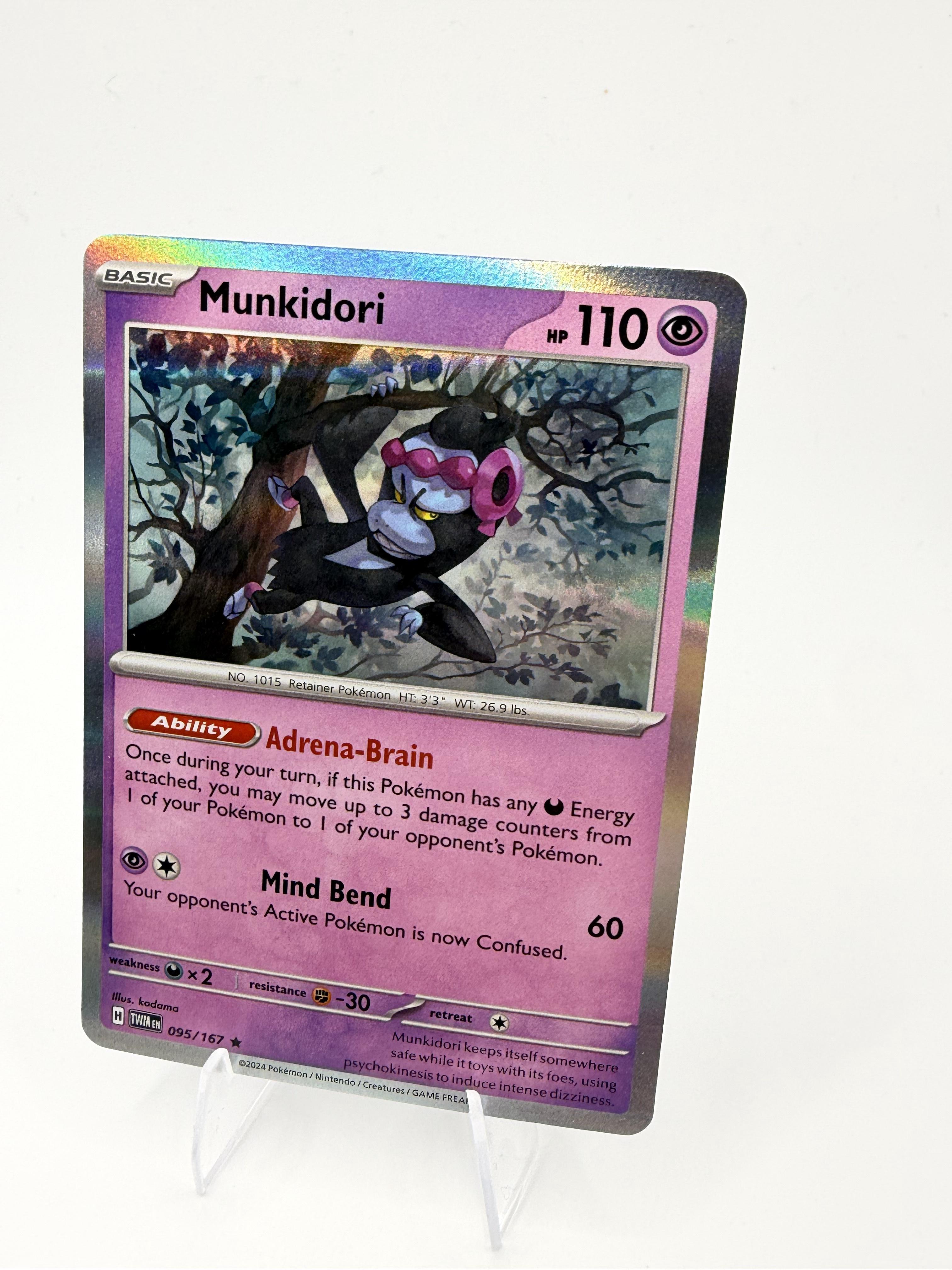 Munkidori 095/167 Holo Rare Twilight Masquerade TWM Pokemon 2024 NM