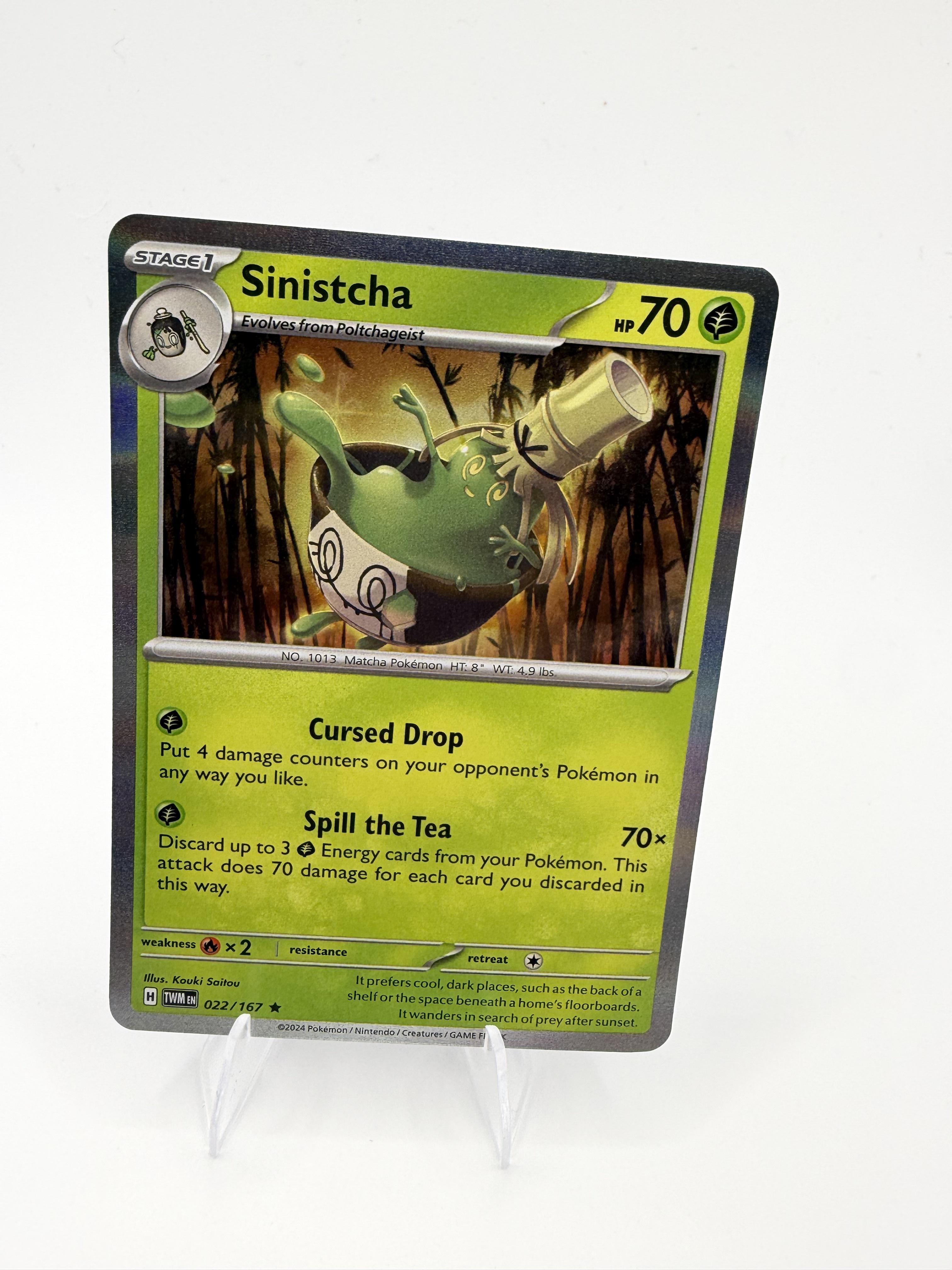 Sinistcha 022/167 Holo Rare Twilight Masquerade Pokemon 2024 NM