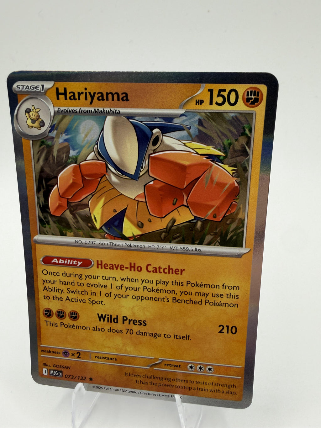 Hariyama 073/132 Holo Rare Mega Evolution MEG Pokemon 2025 Scarlet & Violet