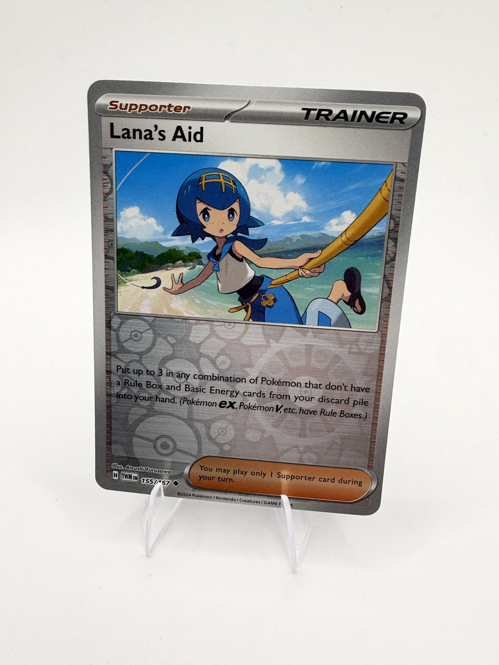 Lana's Aid 155/167 Twilight Masquerade Reverse Holo Trainer Supporter 2024 NM