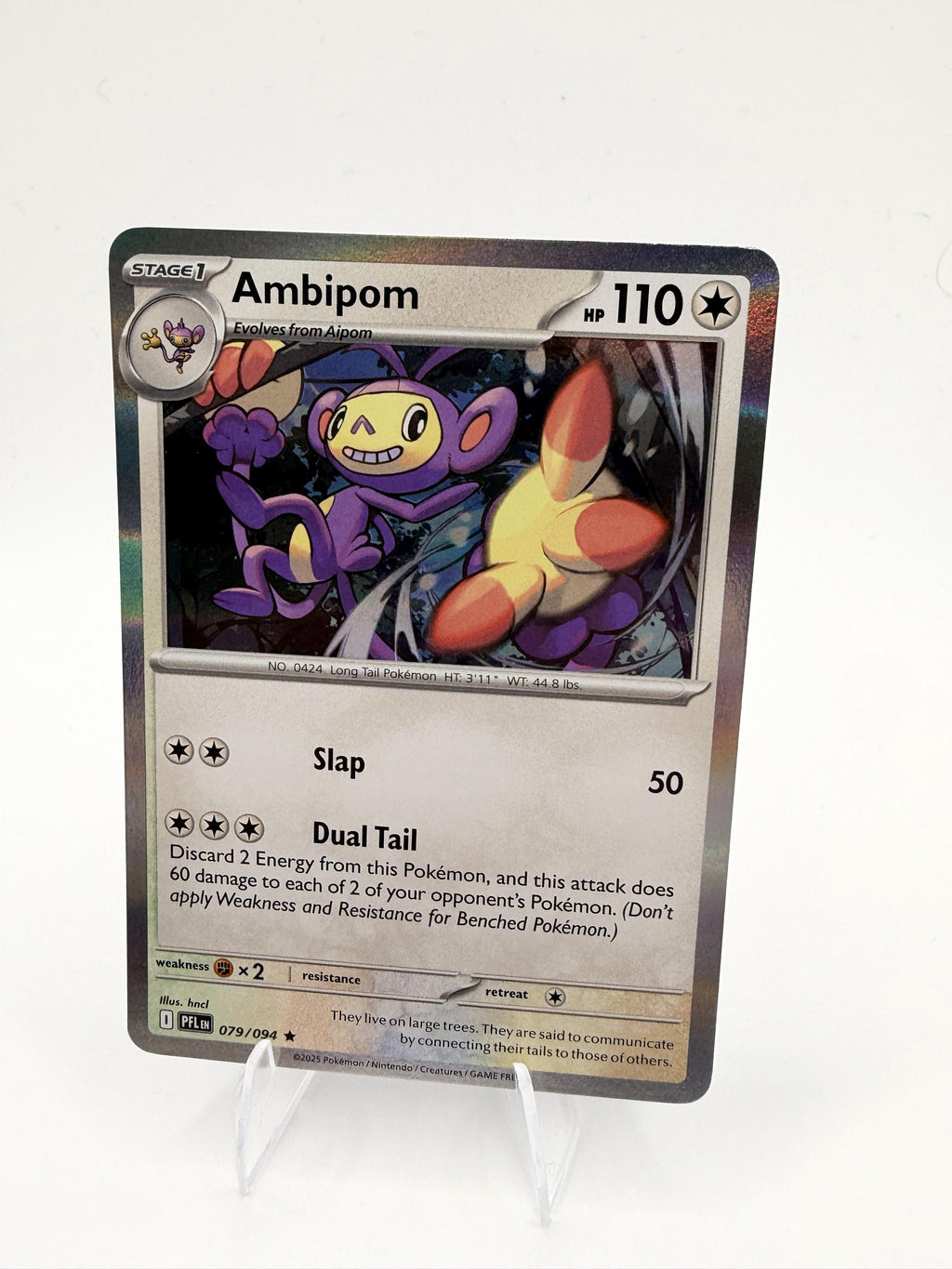Ambipom 079/094 Holo Rare Phantasmal Flames PFL Pokemon 2025 Scarlet & Violet