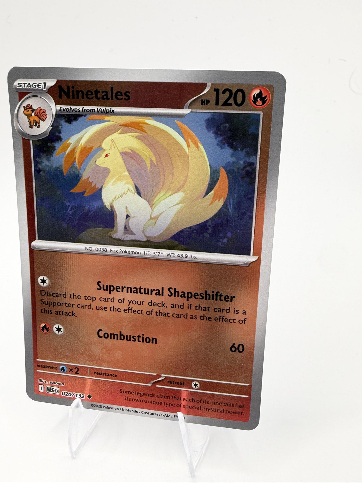 Ninetales 020/132 Mega Evolution MEG Pokemon 2025 Scarlet & Violet NM
