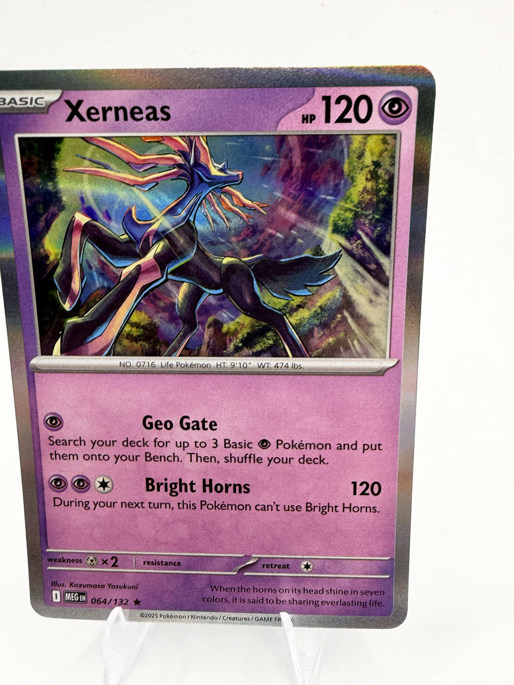Pokemon Mega Evolution Xerneas Card Rare,Reverse Holo #064/132