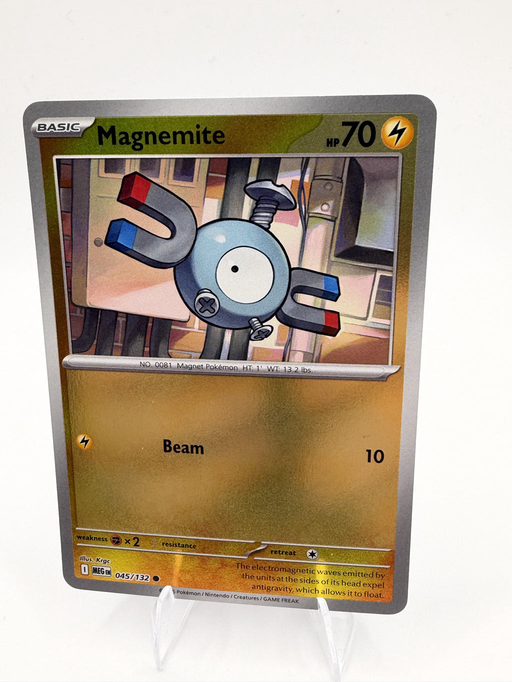 Magnemite 045/132 Reverse Holo Mega Evolution MEG Pokemon 2025 Scarlet & Violet