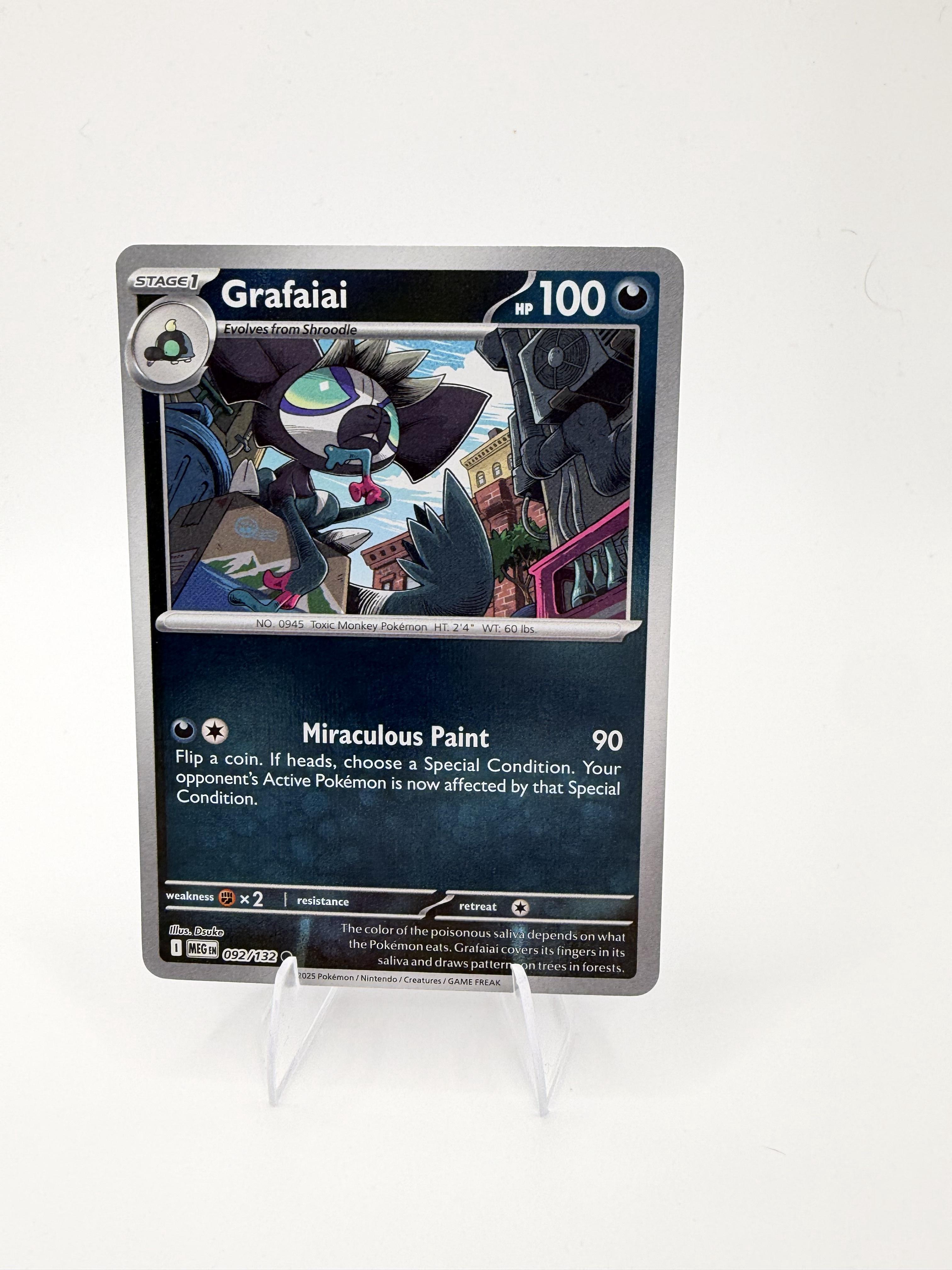 2025 Pokemon Grafaiai 092/132 Mega Evolution Base Set Common TCG