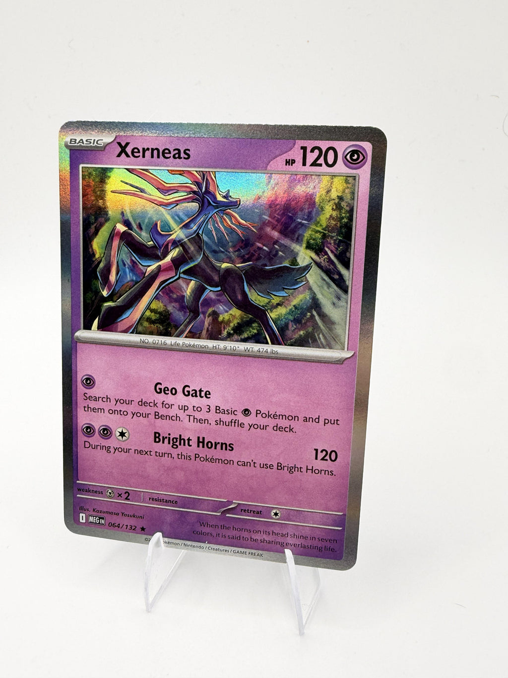 Pokemon  Mega Evolution Xerneas Card Rare,Reverse Holo #064/132